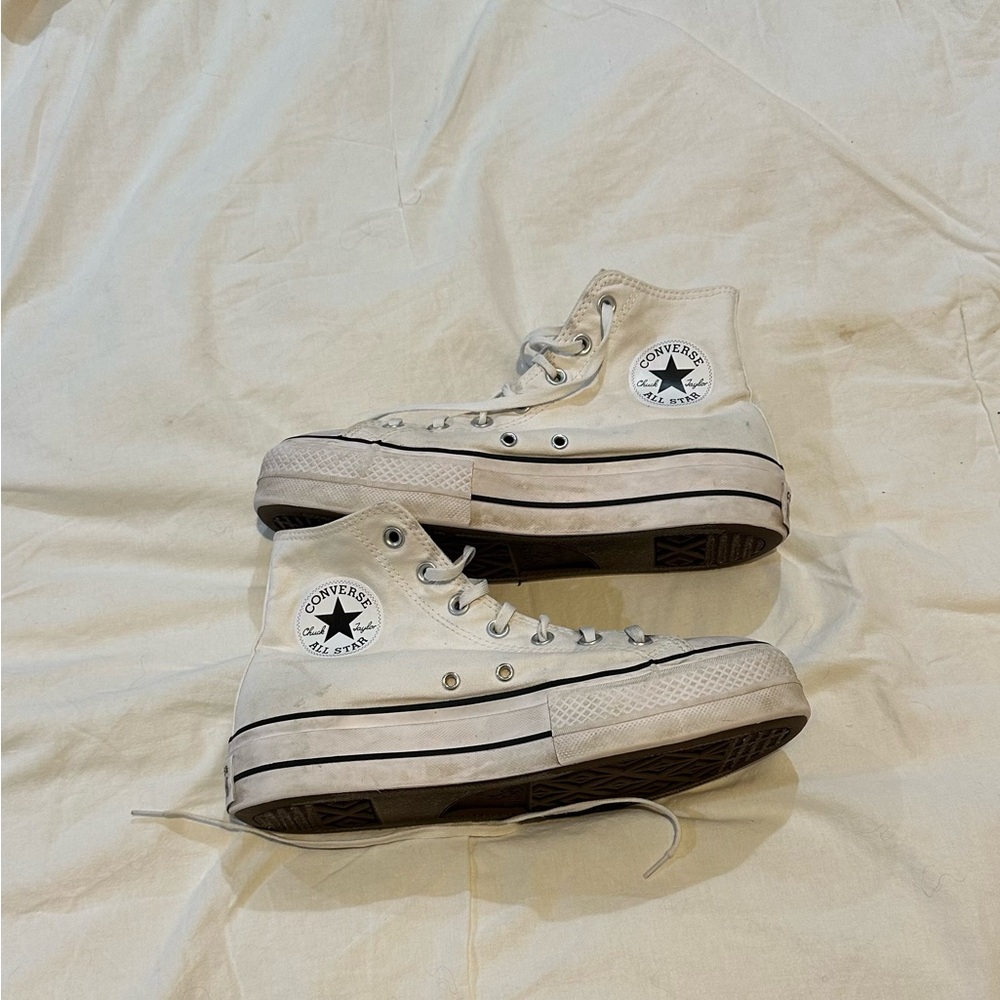 Converse Platform Sole White High-Tops Size 9 Womens